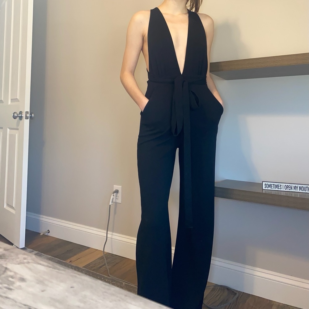 Black Pantsuit Romper